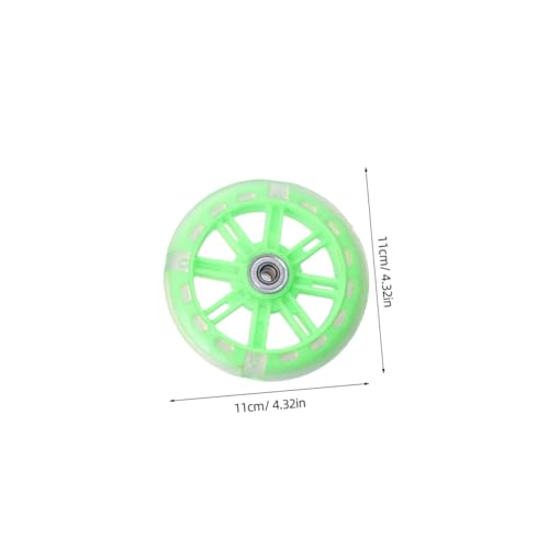 Homoyoyo 2 piezas de ruedas de entrenamiento para bicicleta - estabilizadores resistentes con LED - verde miniatura 2