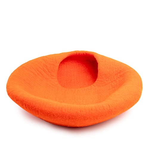 Woolygon Wool Cat Cave Bed Handcrafted From 100% Merino Wool, Eco-Friendly Felt Cat Cave For Indoor Cats And Kittens #TOP3