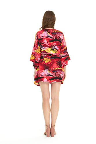 Women Open Front Lightweight Kimono Tops in Sunset2