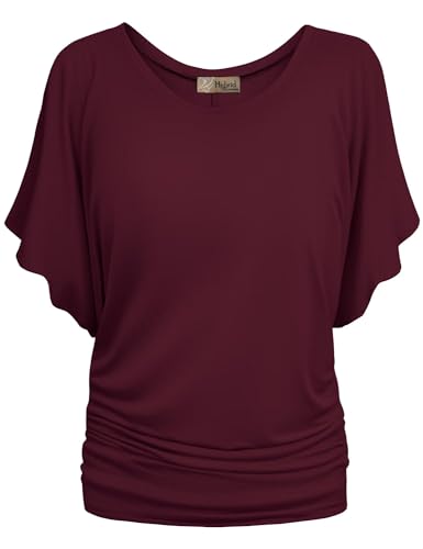 Hybrid & Company Womens Boat Neck Dolman Top Shirt KT44130 W