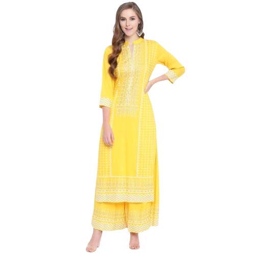 Vimal Creation Women A-Line Cotton Designer (Dfggdf456_Yellow_Size_Name)