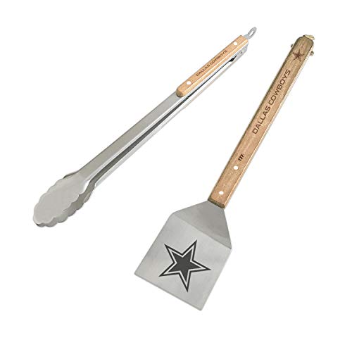 NFL Dallas Cowboys Unisex Sports VaultNFL 2-Piece BBQ Utensil Set, Stainless Steel Spatula