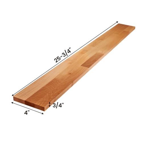 Image of Oak Wood Backsplash, 25x4x3 /4 inches, USA-Grown Solid Hardwood, Pre-Sanded & Pre-Finished, Ready to Use, Ideal for Pairing with CONSDAN Butcher Block Countertop
