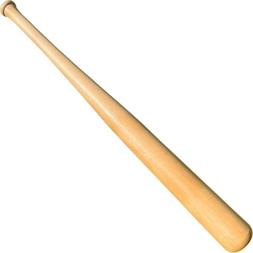 Genuine Solid Beech Wood Baseball Bat - 27 Inch 19 Oz - Youth Baseball Bats, Tball Bat, Weight Training, and Pickup Games - Classic and Timeless Design - KOTIONOK