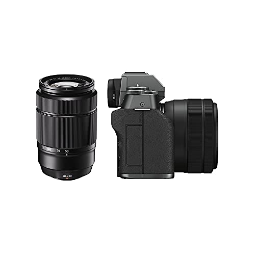 Image of Fujifilm X-T200 Mirrorless Camera Body with 15-45 mm + 50-230 mm Dual Lens Kit - Dark Silver