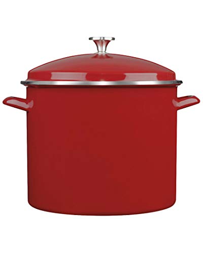 Comparison: Best 16 Quart Stock Pot 7 Cuisinart Enamel Stockpot with Cover, 16-Quart, Red