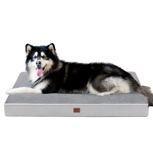EHEYCIGA XXL Orthopedic Dog Bed Mats for Extra Large Dogs 47x29 Inch, Memory Foam Dog Bed for Crate...