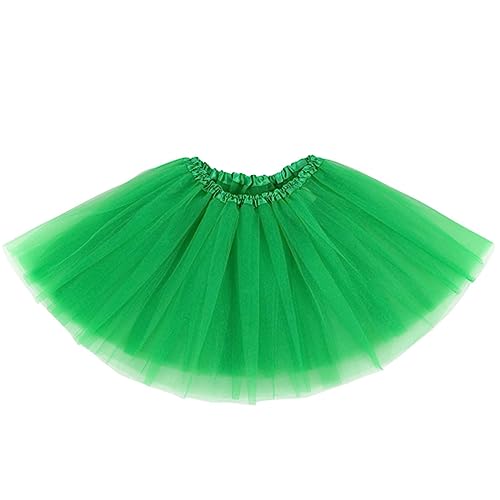Green Tutu for Women Adults 5 Layers St. Pattys Day Halloween Costume Skirts Party Favor