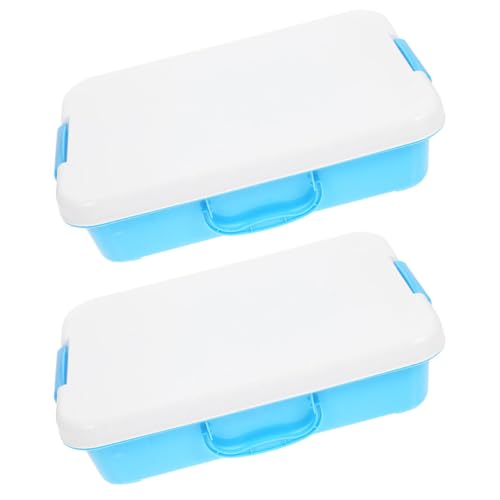 Kisangel Sandbox Cover Sand Tray 2pcs Abs Handheld Storage Box Boys and Girls Toy Box Portable