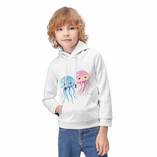 Sweats à hoodie impression 3D pieuvre pour garçon et fille 9-11Y