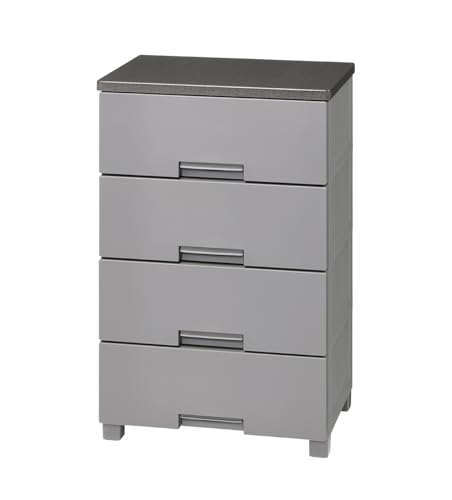 天馬 チェスト 完成品 フィッツチェスト 4段 タンス 幅55×奥行41×高さ85cm 特許取得済み 収納ケース 衣装ケース 日本製 再生材配合 サステナブル TSPP 【色 グレー】【型番 5504】