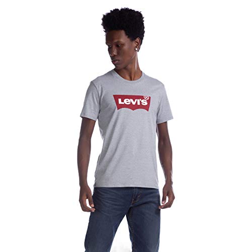 Camiseta Levis Masculina Logo Batwing Classic Cinza