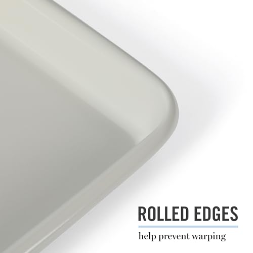 Image of Martha Stewart Gallen 17 x 11 Inch Nonstick Carbon Steel Cookie Sheet - Cool Grey, Durable Bakeware for Even Baking and Easy Cleanup