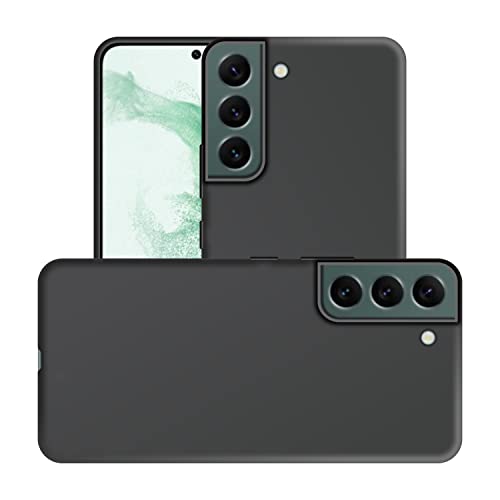 Image of Case Creation Liquid TPU Silicone Cover for Samsung S22 Soft Case,Anti-Dirty Slim Case Frosted Matte Cute Candy TPU Raised Bezel (Splash of Color) Back Case Cover for Samsung Galaxy S22 -Black