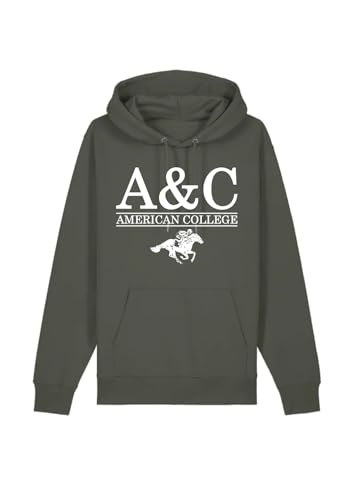 Sweat American College USA kaki homme XXL la coupe ample pour éliminer l'inconfort