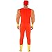 Morph Hulk Hogan Costume, WWE Costume, Hulk Hogan Wrestling Adult Outfit, WWE Wrestling Halloween Outfit with Accessories, Large