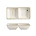 Miseczki do Dipów Japoński Styl Sos Dish Set of 2 Ceramic Soja Danie Zanurzenie Miska 2 Komora dla sosu sojowego Oliwa oliwa z oliwa z oliwek Keczupowy sos bbq lub przyprawy Miseczki na Przekąski