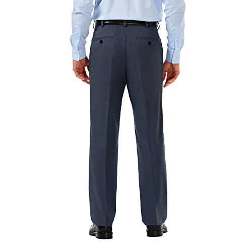 Image of Haggar Men's Cool 18 Pro Classic Fit Flat Front Casual Stretch Performance Golf Pant - Regular and Big & Tall