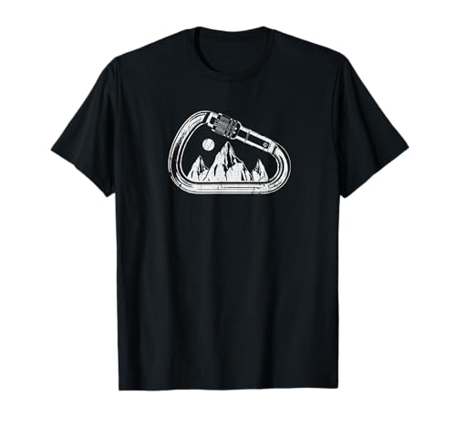 Kletter Boulder Berge Karabiner Klettern Geschenk T-Shirt