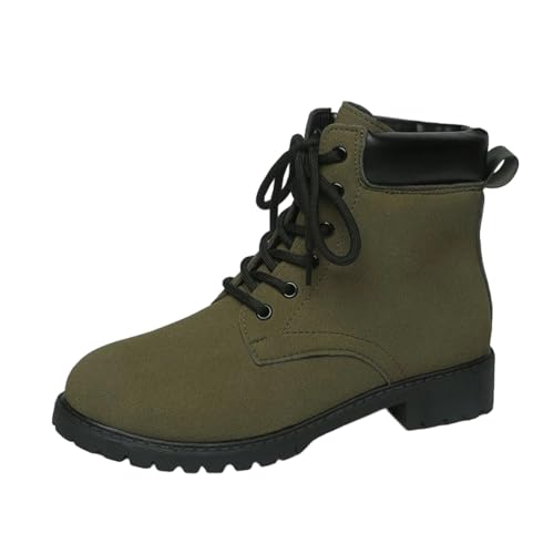 Botas femininas de cano baixo com cadarço, cano baixo, salto