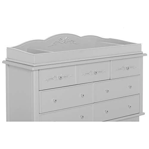 Image of Evolur Aurora Change Tray I Lasting Quality I Intricate Ribbon Bow Scrollwork, Silver Mist