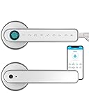 Smart Lock,YRHAND Smart Lock Door Knob,Smart Fingerprint Lock with Mobile App &Key,Bluetooth Door Kn