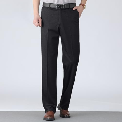 Vintage Dress Pants for Men Regular Fit Business Casual Pants Lightweight Dressy Golf Pants with Pockets2