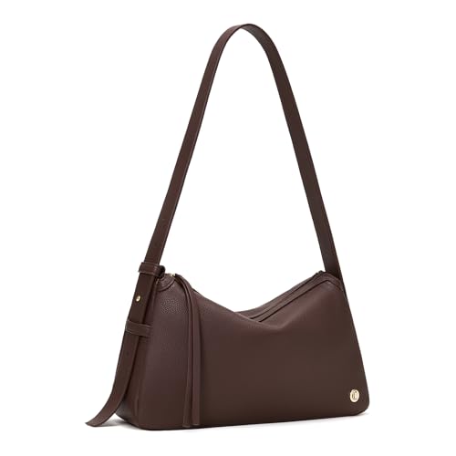 CLUCI Brown Purses for Women Cute Shoulder Bag Soft Hobo Handbag Clutch Purse with Adjustable Wide Shoulder Strap
