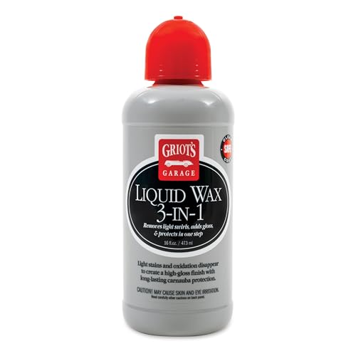 Griots Garage Liquid Wax 3-In-1 for Car Polishing and Detailing, High Gloss Shine and Carnauba-Based...