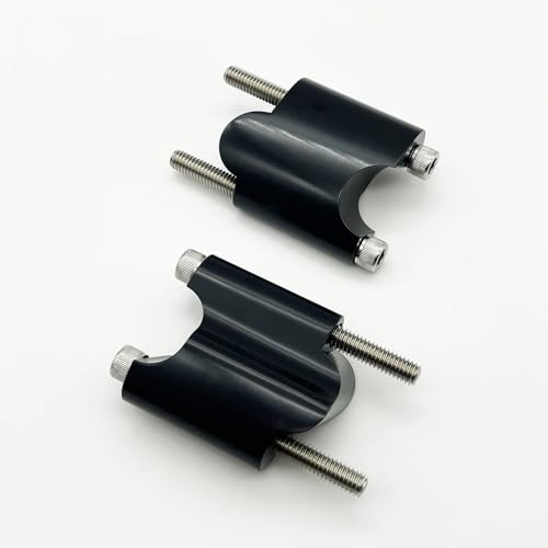 Rehausseur guidon 50 mm moto aluminium CNC noir argenté Sportster 48