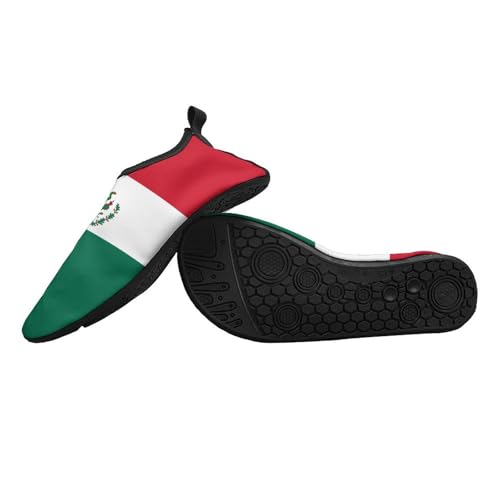 Mexico Flag Mexican Man Woman Water Shoes Quick Dry Barefoot Shoe Beach Surfing Swim Pool Yoga Sock4