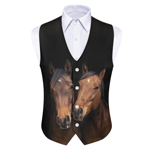 Men's Casual Suit Vest Lightweight Business Formal Dress Suit V-Neck Waistcoat Vest for Party Wedding Tuxedo Suit4