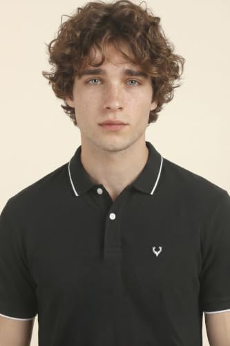 Image of Allen Solly Mens Solid Cotton Blend Polo T-Shirt | Regular Fit | Premium Fabric | Signature Sleeve Detail | Smart Casual Wear