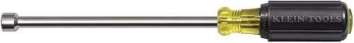 Klein Tools 646-1/2M llave para tuerca con punta hexagonal magnética de 1/2 pulgada con vástago hueco de 6 pulgadas