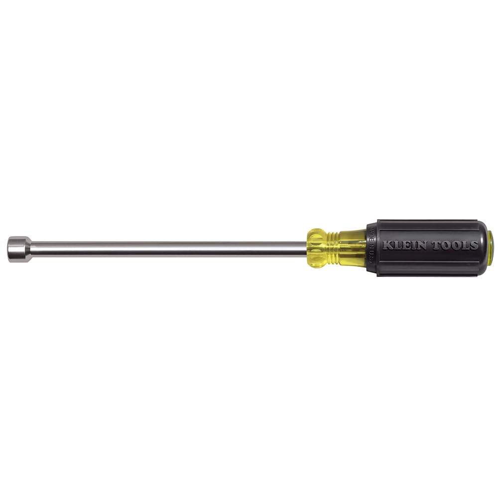 Klein Tools 646-3/8M Magnetic Tip Nut Driver, Made in USA, 3/8-Inch with 6-Inch Hollow Shank