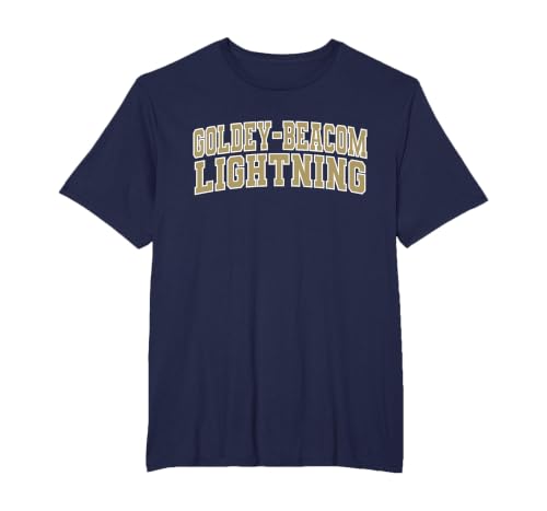Goldey–Beacom College Apparel Sports Fan T-Shirt, Men's Big and Tall, Navy Blue, 3X Tall