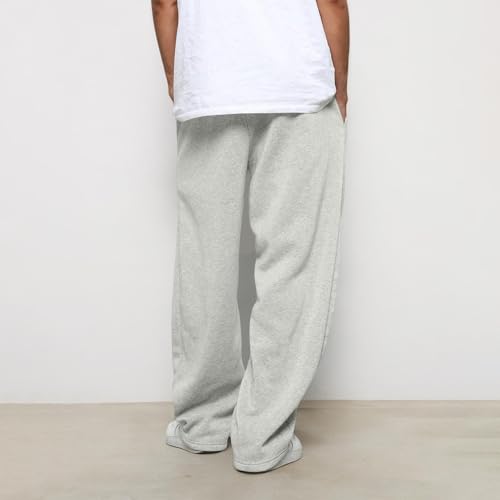 Men's Athletic Baggy Pants Elastic Waist Drawstring Wide Leg Casual Loose Joggers Sweatpants with Pockets, S-XL2