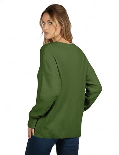 Image of Buauty Womens Oversized Long Sleeve Crewneck Fall Sweaters Chunky Fuzzy Knit Pullover Clothes 2025 Trendy Outfits