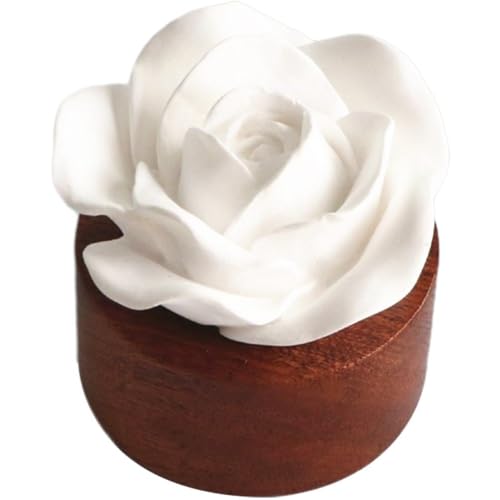 Difusor aromático pasivo de cerámica en forma de flor rosa