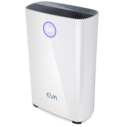 EVA Alto four Air Purifier, 2 Year Filter Supply Included, True HEPA 99.97% Allergen, Smoke, Dust, Pollen Removal, Active Carbon – 45m² Large Room Coverage