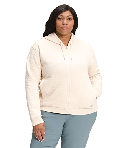 The North Face Women's Longs Peak Quilted Full Zip Hoodie, Gardenia White Heather, Medium - Image 3