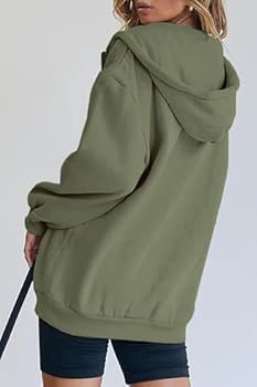 Timuspo Dameshoody, sweatjack, capuchonjas voor herfst en winter, lang sweatshirt met ritssluiting, oversized, zwart, S