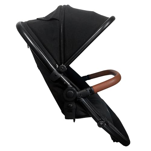 Venice Child Midnight Ventura Single to Double Sit-and-Stand Stroller, Toddler Seat (Black)