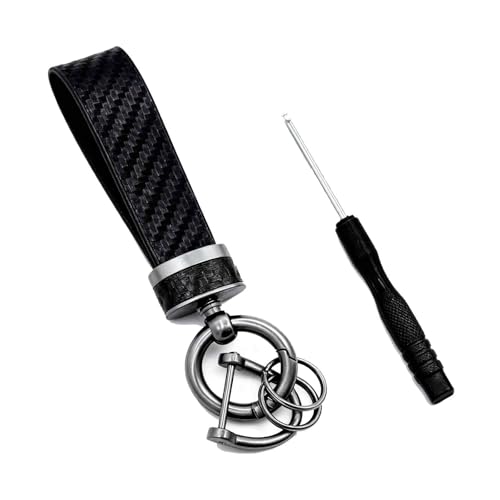 Image of Carbon Car Key Chain, Lightweight and Easy to Store,Fashionable, Perfect for Gifting to Car Owners