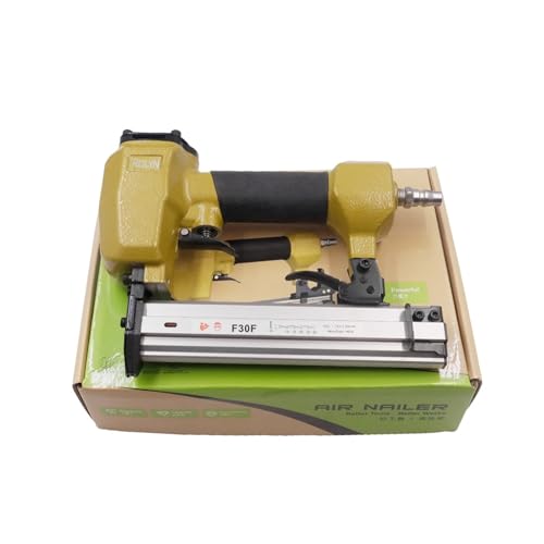 Pistola de clavos neumática, Grapadora neumática for tapicería pequeña de 18Ga, pistola de clavos F30F for muebles con marco de madera de 10-30mm, pistola clavadora de aire fija