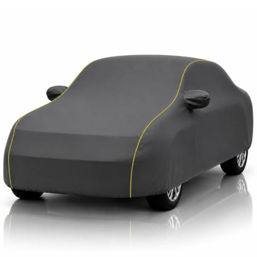 Image of Durable Full Body Waterproof Vento Car Cover | Premium Polyester Grey Cover | Custom Fit Vehicle Protection | UV Resistant, Dustproof, Scratch Resistant, Heat & Wind Protection