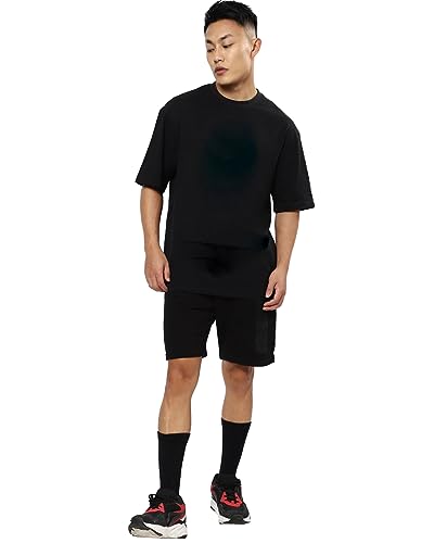 Image of fanideaz Mens Oversized Printed Half Sleeve Branded Cotton T-Shirt for Mens || Back Printed t Shirts for Men || Oversized t Shirts for Men