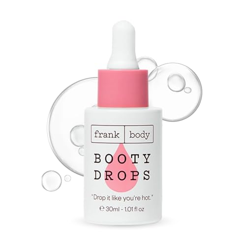 frank body Booty Drops Firming Body Oil | With Caffeine, Guarana & Jojoba Oils for Hydrated, Smooth, and Supple Skin | Vegan & Cruelty-Free | 30 ml/1.0 fl oz