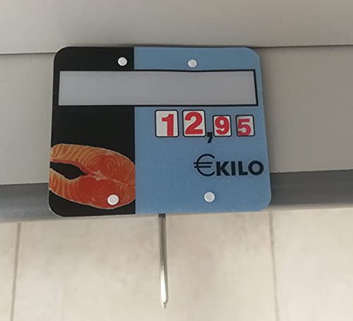 Cartel porta precios pescadería pincho (lote 30 carteles)