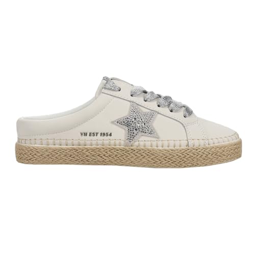 VINTAGE HAVANA Womens Melody Rhinestone Slip On Mule Sneakers Shoes Casual - Off White - Size 8 B